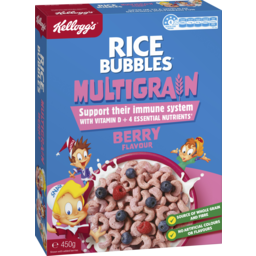 Photo of Kellogg's Rice Bubbles Multigrain Berry Flavour 450g 450g