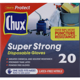 Photo of Chux Super Strong Disposable Gloves 20 Pack