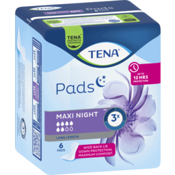 Photo of Tena Pads Maxi Night Wide Back Long Length 6 Pack