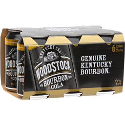 Photo of Woodstock 7% Bourbon & Cola 6x330ml Cans