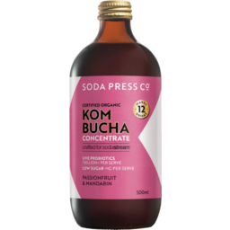 Photo of Soda Press Co Kombucha Passionfruit & Mandarin 500ml