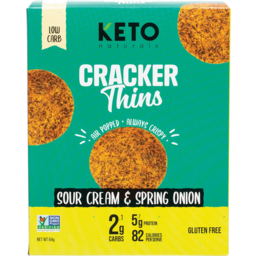 Photo of KETO NATURALS Cracker Thins Sour Cream & Spring Onion