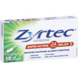 Photo of Zyrtec Rapid Acting Allergy & Hayfever Tablets 10 Pack 10.0x
