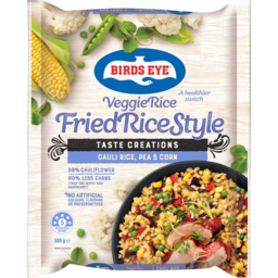 Photo of Birds Eye Taste Creations Veggie Rice Fried Rice Style Cauli Rice, Pea & Corn 500g