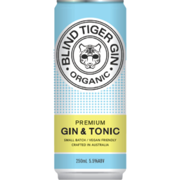 Photo of Blind Tiger Organic Gin & Tonic Can
