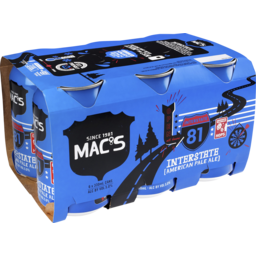 Photo of Macs Interstate Beer American Pale Ale Cans 6 Pack
