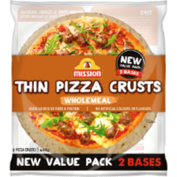 Photo of Mission Pizza Crust Wholemeal 2pk