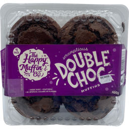 Photo of Happy Muffin Co Muffin Double Choc 4pk