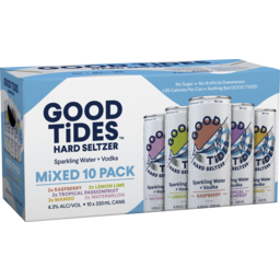 Photo of Good Tides Hard Seltzer Mixed 4.3% Cans 10x330ml