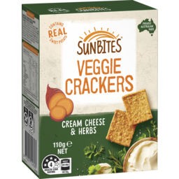 Photo of Sunbites Veggie Crackers Share Pack Cream Cheese & Herbs 110g