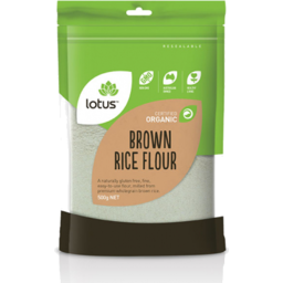 Photo of Lotus Organic Flour Rice Brown Organic 500g