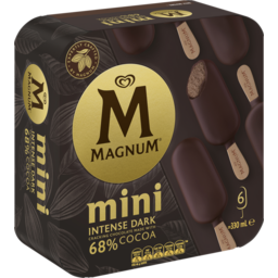Photo of Magnum Ice Cream Intense Dark Chocolate Minis 330 Ml Mp6 55ml