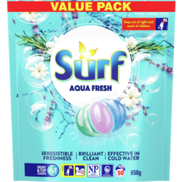 Photo of Surf Laundry Capsules Aqua Fresh 50 Washes
