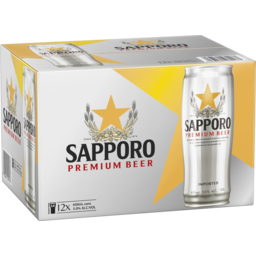 Photo of Sapporo Premium Beer 12 X 650ml Can 12.0x650ml