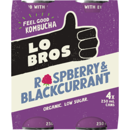 Photo of Lo Bros Raspberry & Blackcurrant Sparkling Organic Kombucha