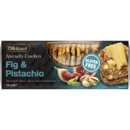 Photo of Ob Finest Specialty Crackers Gluten Free Fig & Pistachio 130g 130g