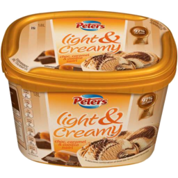 Photo of Peters Light & Cream Choc Caramel Ice Cream 1.8lt