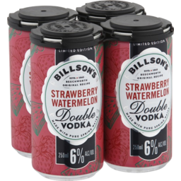 Photo of Billson's Strawberry & Watermelon Double Vodka 6% Can