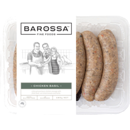 Photo of Barossa Fine Foods Chicken Basil Sausages 480g