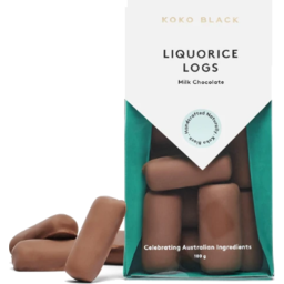Photo of Koko Black Milk Chocolate Liquorice Logs 100g