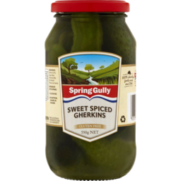 Photo of Spring Gully Sweet Spiced Gherkins 550g