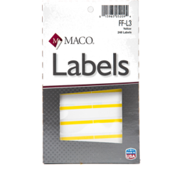 Photo of File Folder Labels - Yellow