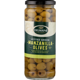 Photo of Delmaine Olives Pitted Green 450g