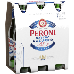Photo of Peroni Nastro Azzurro 5.0% 6 X 330ml Bottles 6.0x330ml