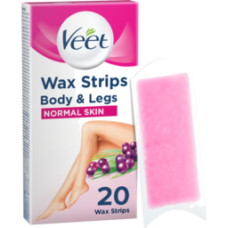 Photo of Veet Easy-Gel Legs Wax Strips Shea Butter And Acai Berries Scent 