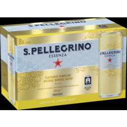 Photo of Sanpellegrino Essenza Lemon & Lemon Zest 8 X 330ml Cans 8.0x330ml