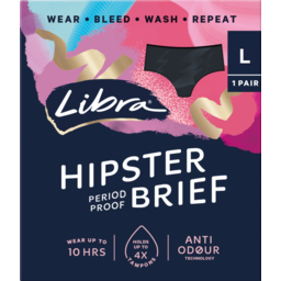Photo of Libra Underwear Hipster Period Brief Large 1