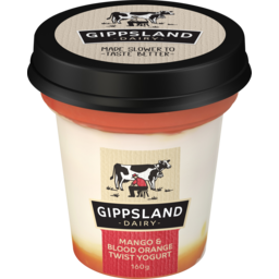 Photo of Gippsland Dairy Twist Mango & Blood Orange Yoghurt 160g 160g