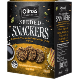 Photo of Olinas Seedy Snackers Balsamic Vinegar & Caramalised Onion 140g
