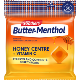 Photo of Soothers Butter Menthol Honey Centre Lozenges Multipack 3x10pack