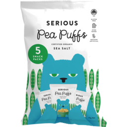 Photo of Serious Sea Salt Organic Pea Puffs 5 Pack