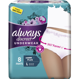 Photo of Always Discreet Underwear Plus Large Incontinence Pants 8 Pack