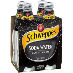 Photo of Schweppes Soda Water 300ml 4 Pack Cluster 