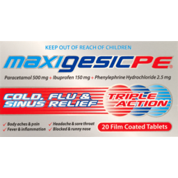 Photo of Maxigesic Cold, Flu & Sinus Remedy PE 20 Pack