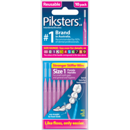 Photo of Pikstrs Dental Brush Purple Size 1 10pk