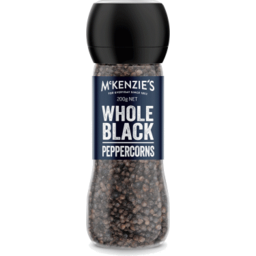 Photo of 	MCKENZIES GRINDER PEPPER WHOLE BLACK 200GM