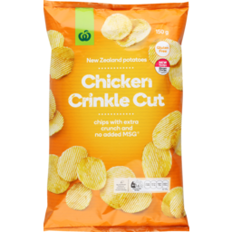 Photo of WW Crinkle Cut Chicken Potato Chips 150g