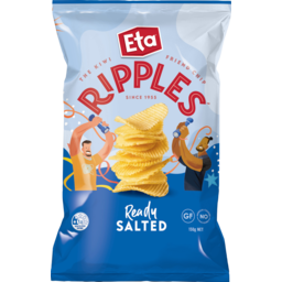 Photo of Eta Ripples Potato Chips Ready Salted 150g