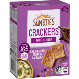 Photo of Sunbites Crackers Caramelised Onion & Balsamic 110g