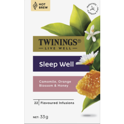 Photo of Twinings Live Well Sleep Well Camomile, Orange Blossom & Honey Tea Bags 22 Packs