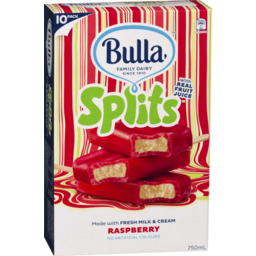 Photo of Bulla Raspberry Splits Ice Cream 10pk 