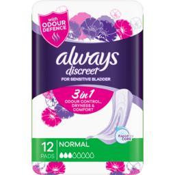 Photo of Always Discreet For Sensitive Bladder Normal Incontinence Pads 12 Pack