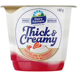 Photo of Dairy Farmers Thick & Creamy Queensland Strawberry & Australian Wattleseed Yoghurt 140g