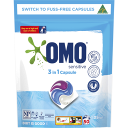 Photo of Omo Sensitive Laundry Capsules 3 In 1 50 Capsules 1.3kg