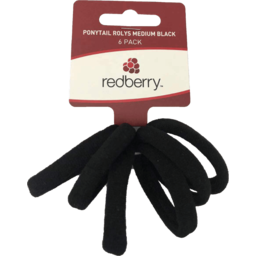 Photo of Redberry Ponytail Medium Black 6 Pack