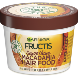 Photo of Garnier Fructis Hair Food Smoothing Macadamia Mulit Use Treatment For Dry & Unruly Hair 390ml